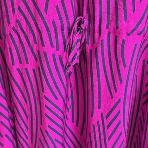 Elk Vibrant Long Sleeve Dress in Purple and Black